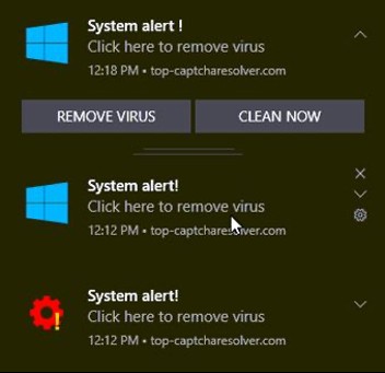 Example of malicious Web Push Notification